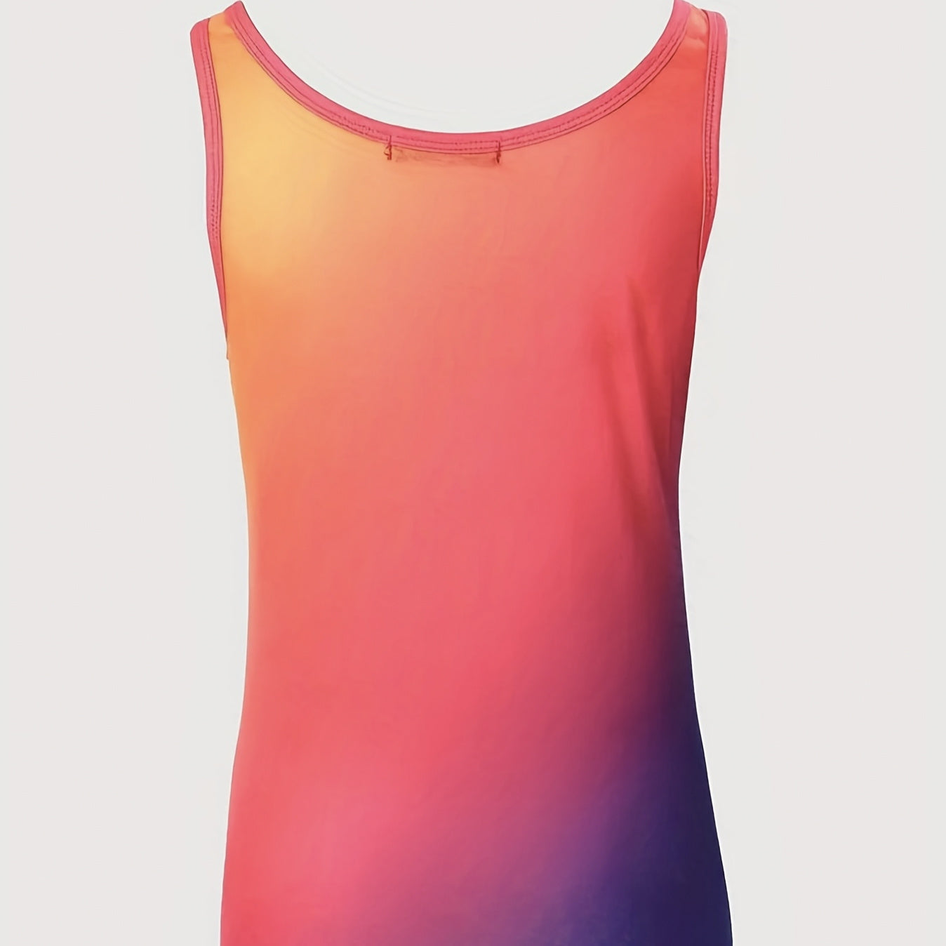 Women's V-Neck Gradient Color Printed Tank Top – Versatile & Stylish