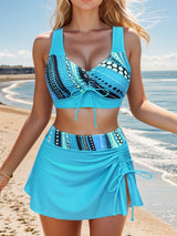 Women's Two-Piece Casual Swimsuit | Stylish Blue Bikini Set