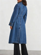 Denim Turtleneck Windbreaker Jacket