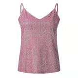 Plus Size Sequin V-Neck Tank