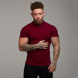 Men's Summer Sports Polo Shirt | Solid Color Short-Sleeved Casual T-Shirt