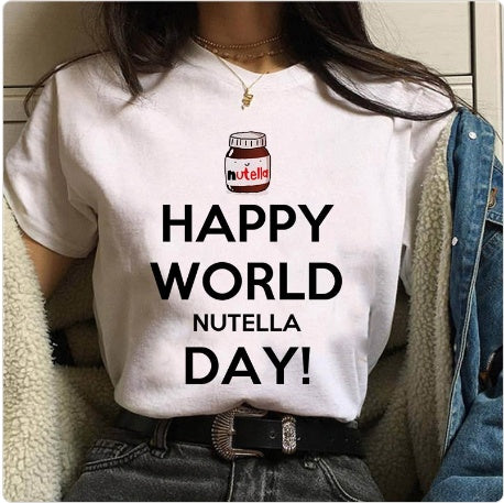 Women's Loose "I Love Nutella" Short Sleeve T-Shirt