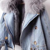 Faux Fur Denim Jacket – Chic and Cozy Winter Glam-4