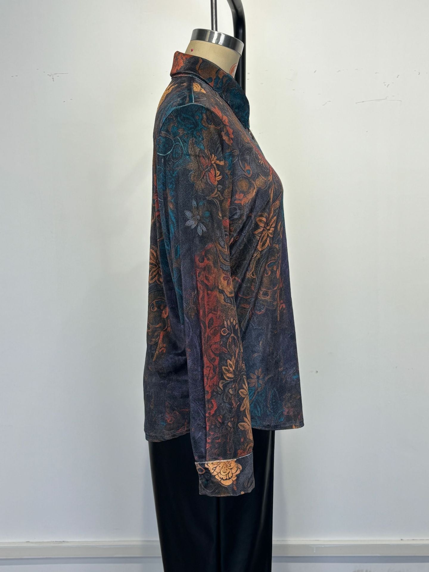 Retro Boho Floral Shirt Blouse