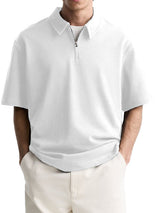 Men's Zipper Polo Shirt – Breathable & Stylish