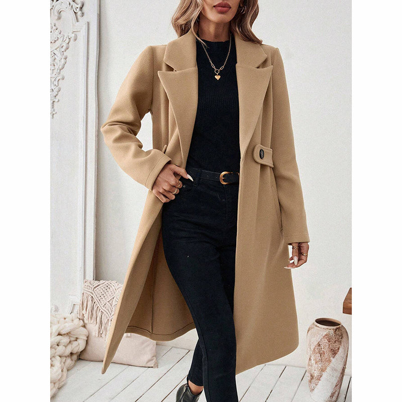 Notch Lapel Trench Coat Elegance