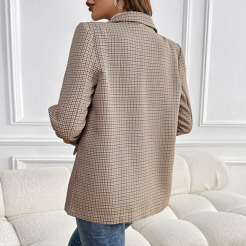 Timeless Houndstooth Suit Jacket