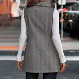 Sleeveless Blazer Vest Cardigan