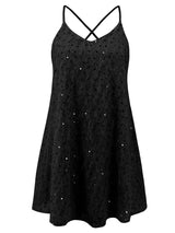 Sequin V-Neck Mini Cami Dress-8