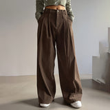 High-Waisted Pleated Wide-Leg Pants