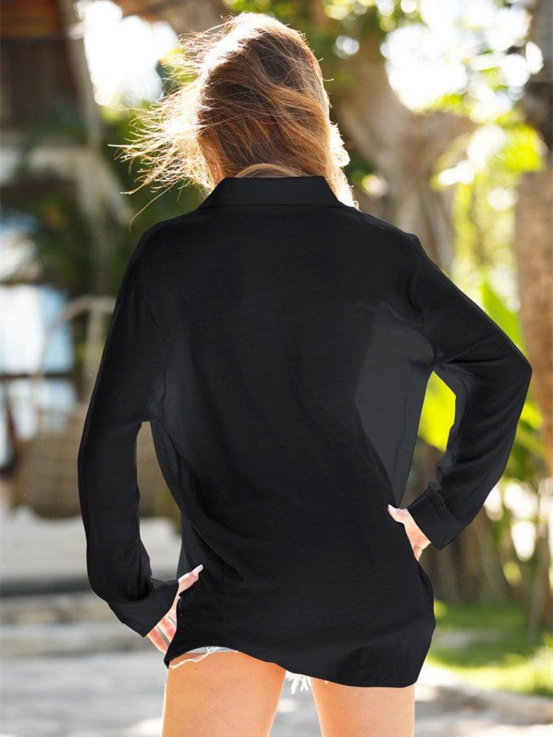 Pocketed Dropped Shoulder Cover Up-6