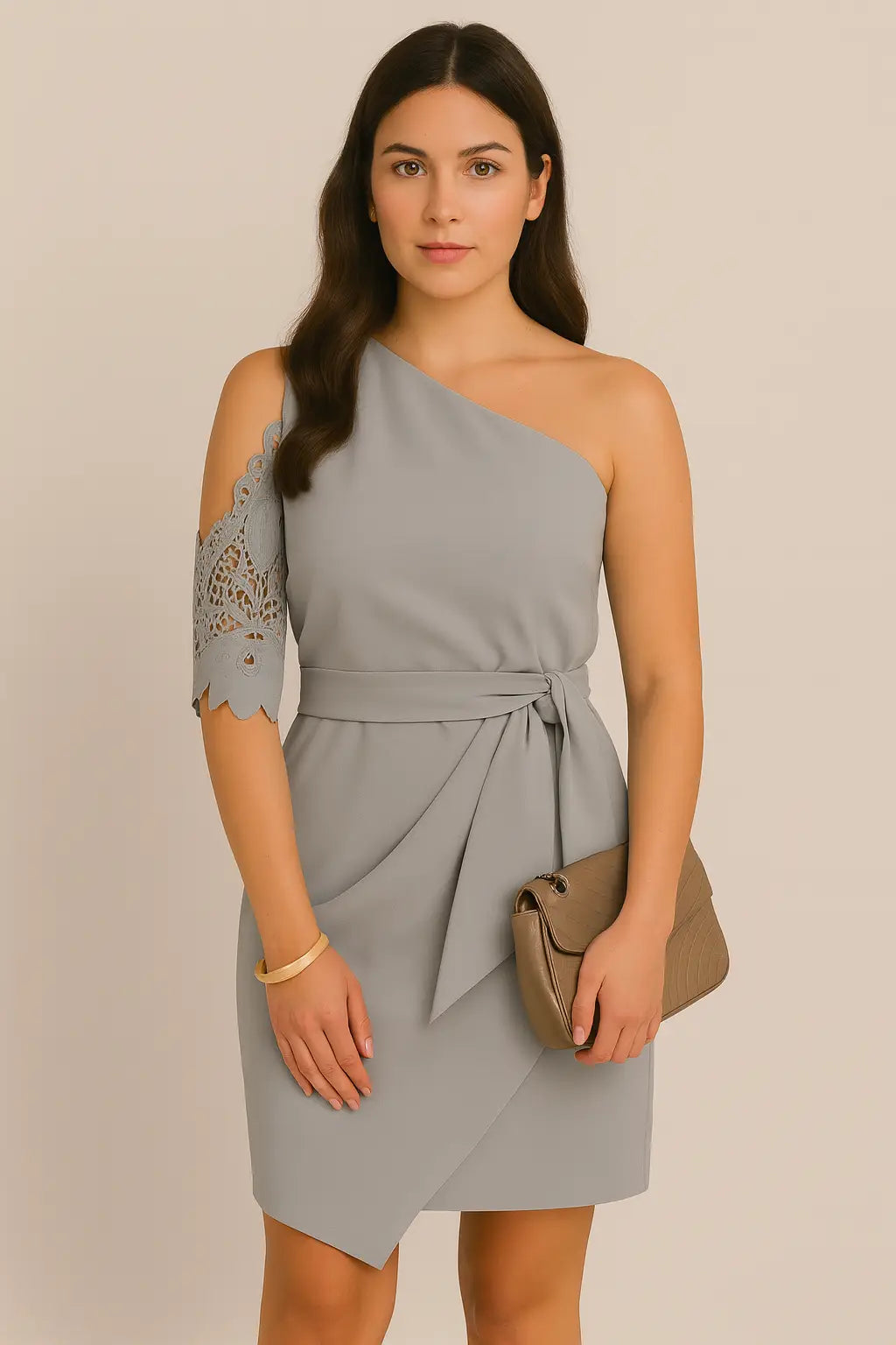 Elegancki damski koronkowy półrękaw