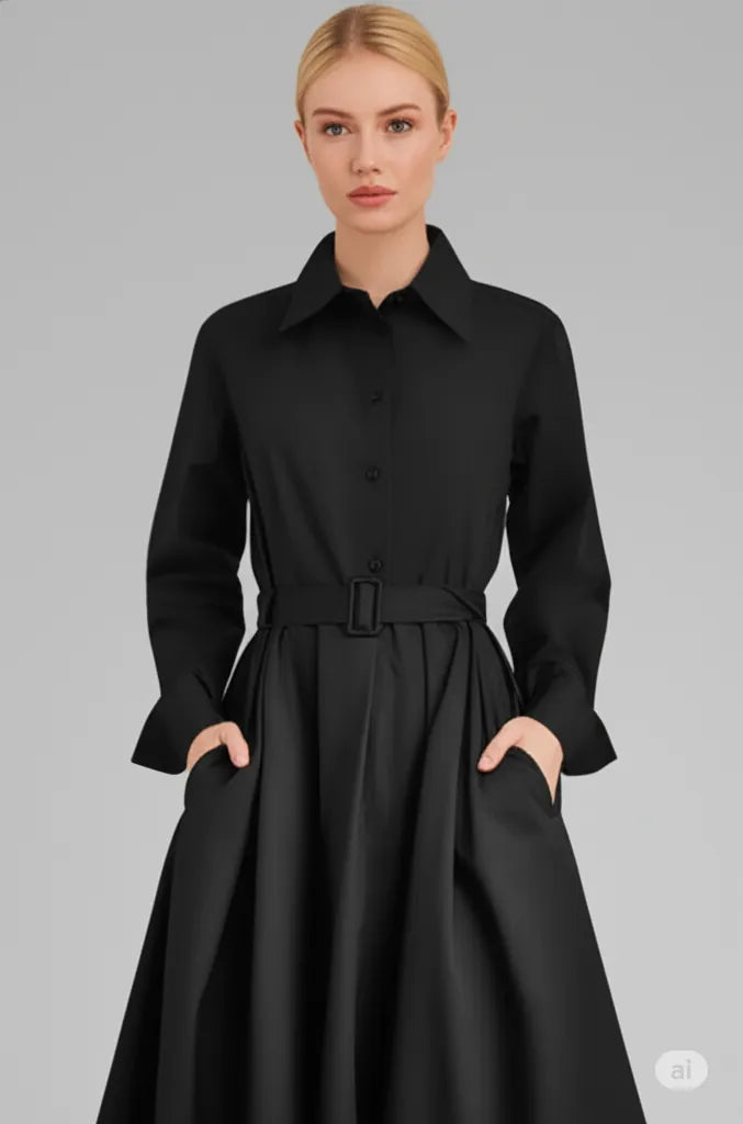 Luźna sukienka damska Elastyczna wysoka talia Cienki temperament