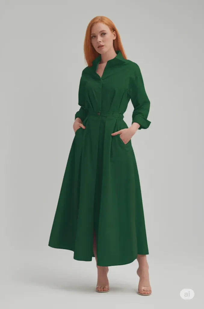 Luźna sukienka damska Elastyczna wysoka talia Cienki temperament