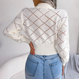 Diamond-Stitch Knit Layer