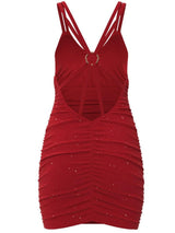 Glitter Double Spaghetti Straps Mini Dress-6