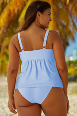 Full Size Adjustable Strap Tankini Set-12