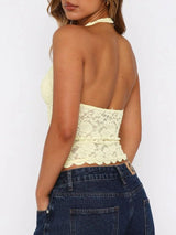 Lace Backless Halter Neck Cami-20