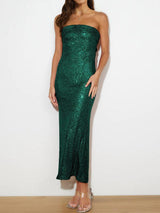 Sequin Cutout Tube Dress-14