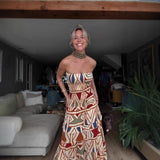 Women’s Retro High Waist Print Slip Dress | Elegant and Timeless Style