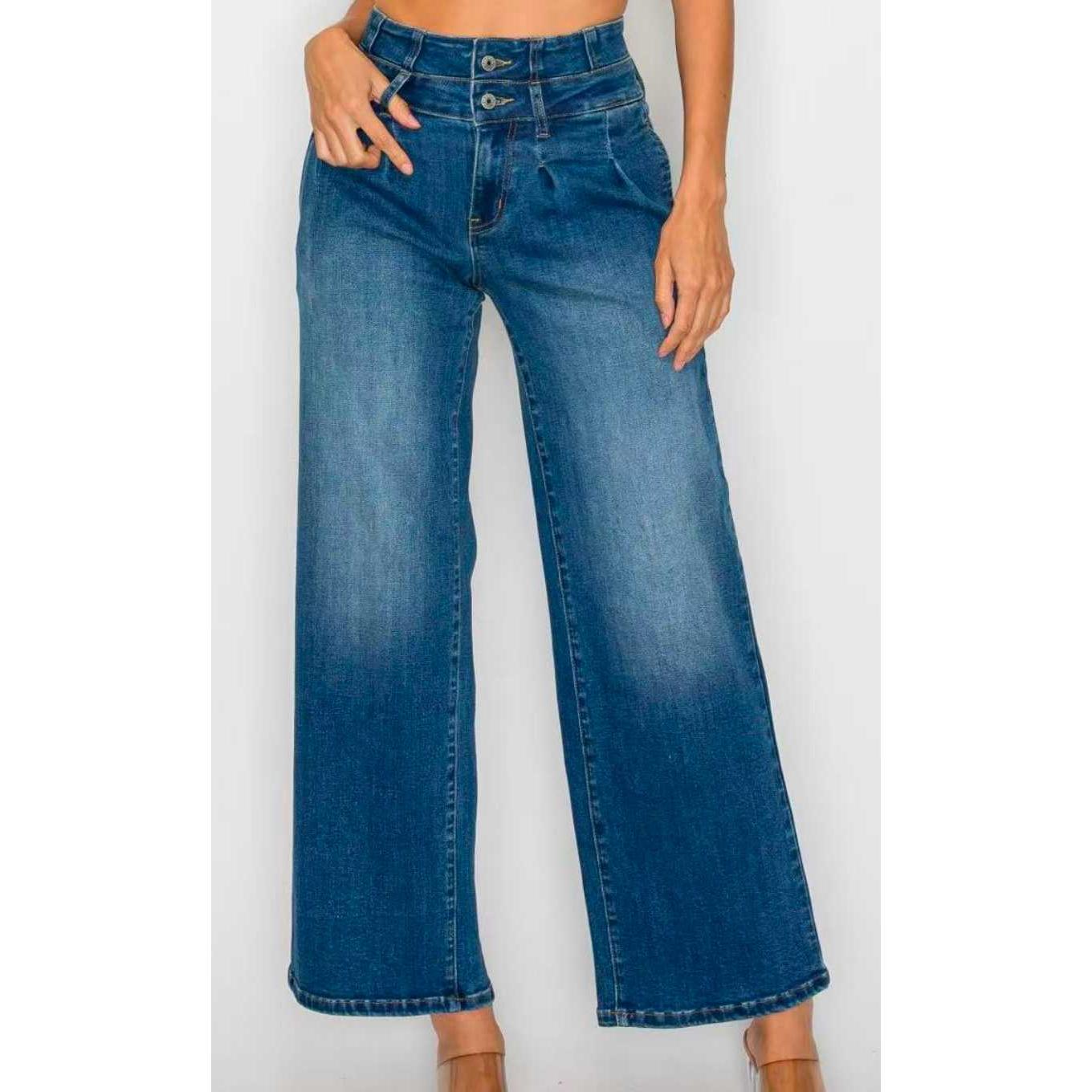 Medium Blue Wide Leg Jeans