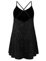 Sequin V-Neck Mini Cami Dress-7