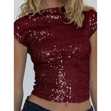 Sequin Backless Party Top