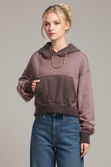 Basic Bae Kangaroo Pocket Long Sleeve Cropped Hoodie-10