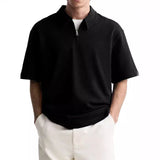 Men's Zipper Polo Shirt – Breathable & Stylish