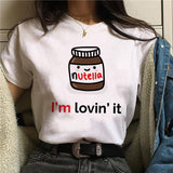 Women's Loose "I Love Nutella" Short Sleeve T-Shirt