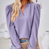 Puff Sleeve V-Neck Blouse