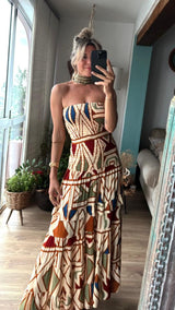 Women’s Retro High Waist Print Slip Dress | Elegant and Timeless Style
