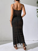 Openwork Scoop Neck Cover-Up Dress-14