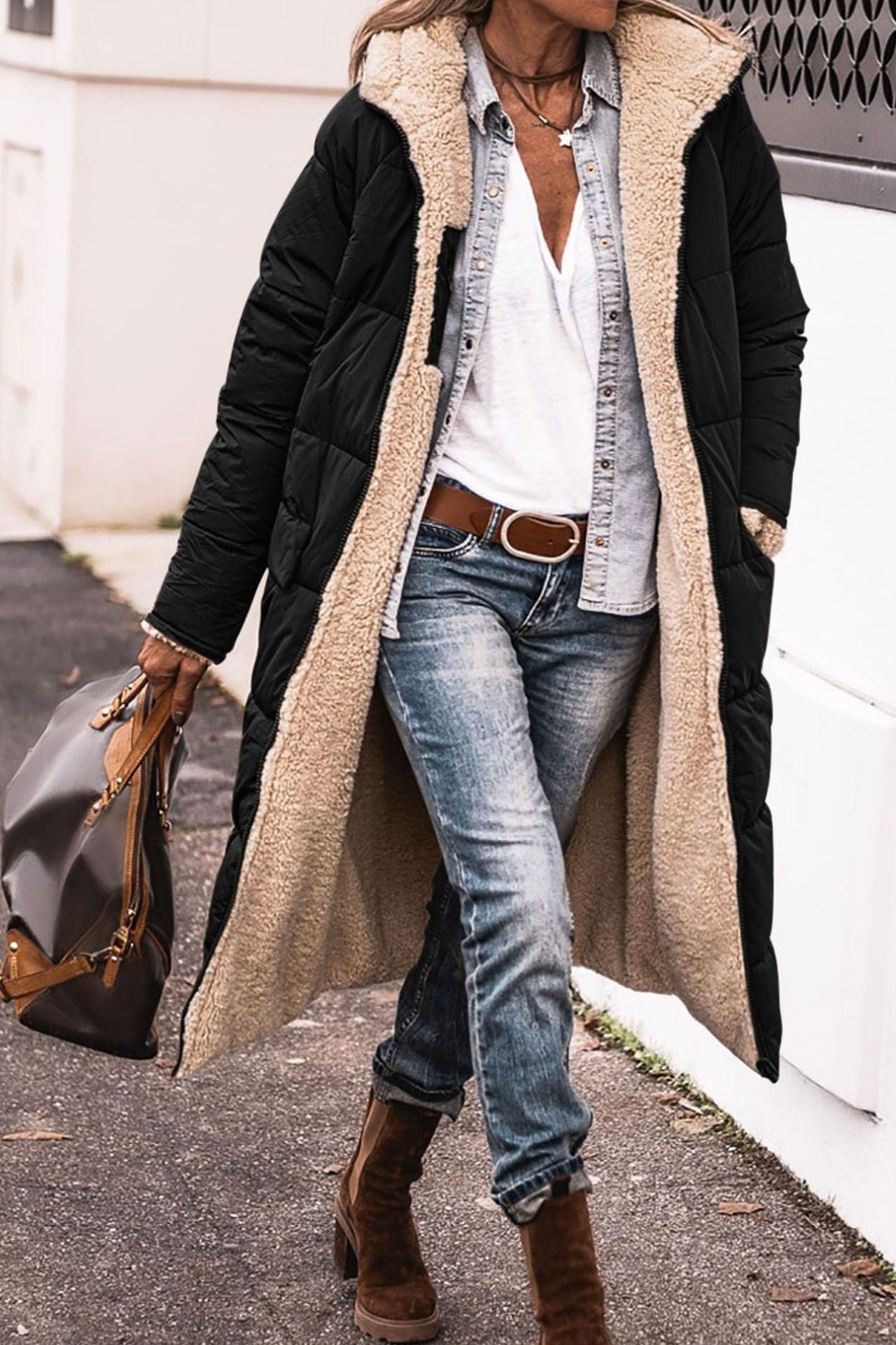 Chic Double-Sided Hooded Coat
