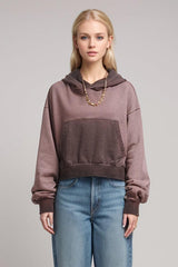 Basic Bae Kangaroo Pocket Long Sleeve Cropped Hoodie-9