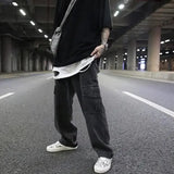 Trendy Oversized Black Tee & Street Style Jeans Combo-1