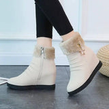 All-match cotton shoes women boots slope with snow boots-4