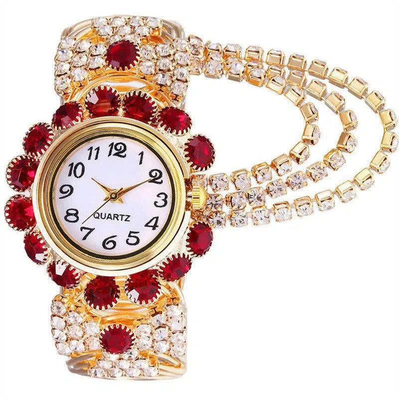 All-match Ladies Diamond Claw Chain Quartz Watch-1