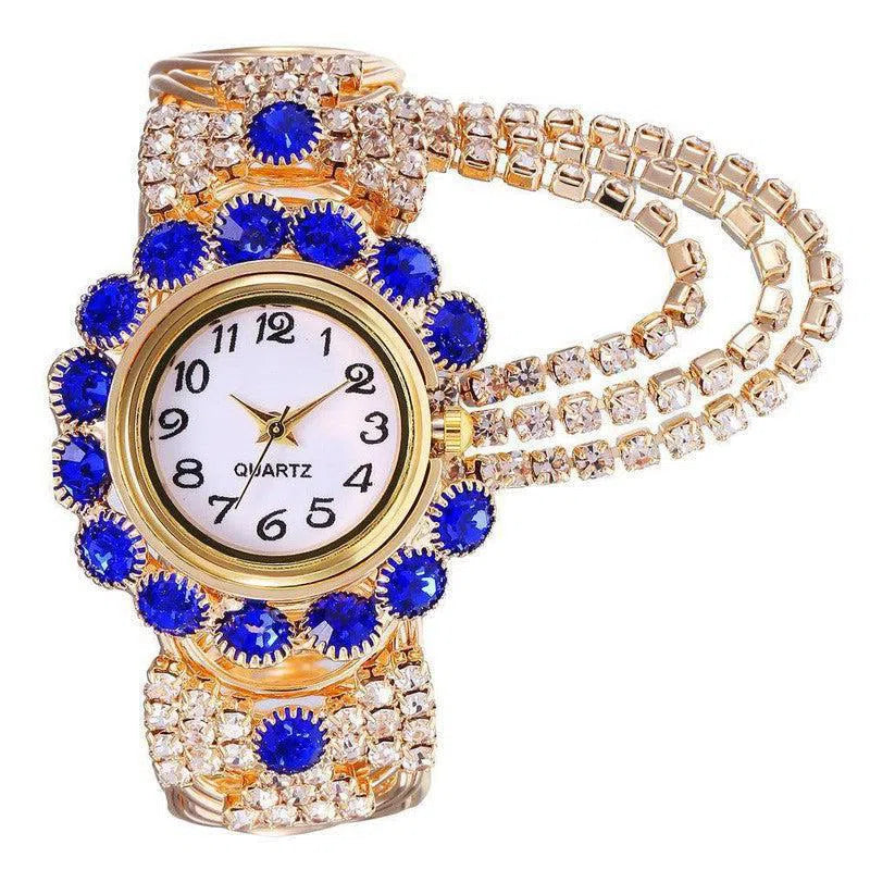 All-match Ladies Diamond Claw Chain Quartz Watch-5