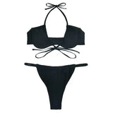 Back Split Ladies Swimwear Bikini-2