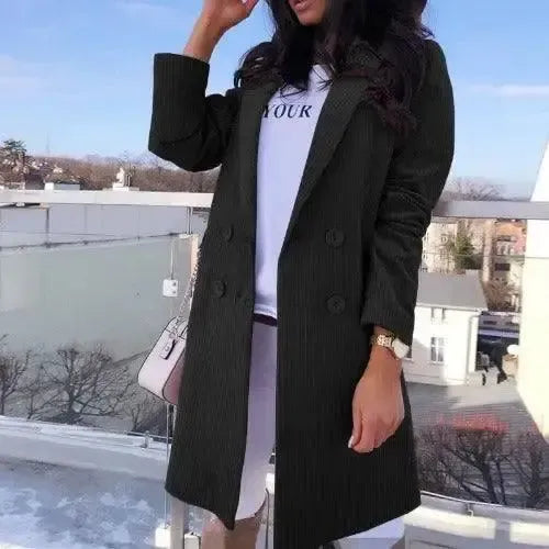 Candy color slim coat suit woman-Black-3