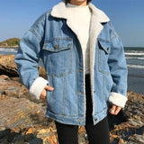 Casual Thick Warm Blue Winter Women Coat Fashion Student-LightBlue-3