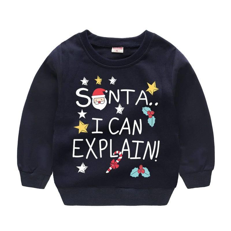 Christmas Casual Children Sweater Holiday Clothing-Black1-6