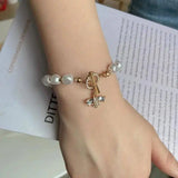 Classic Fashion Natural Stone Pearl Pendant Bracelet For-1