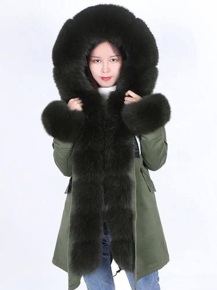 Coat Fur With Detachable Inner Liner Placket-3