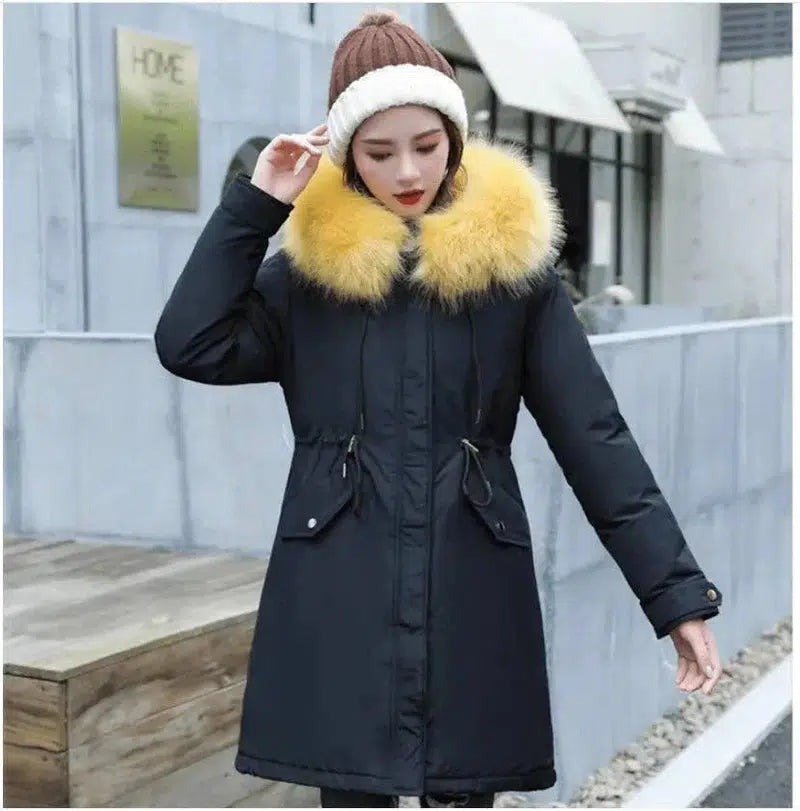 Code cotton-padded jacket to overcome mid-length-4