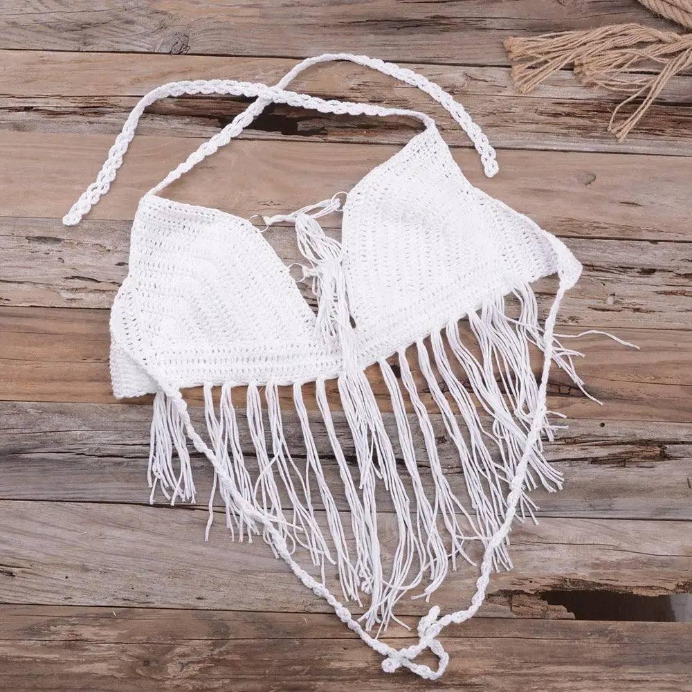 Cutout strap bikini-White-6