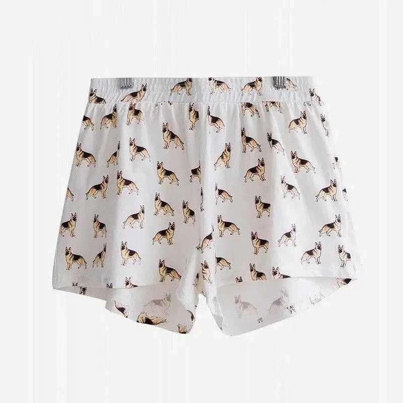 Lovemi Women's Corgi Print Shorts - Comfortable Lounge-D-15