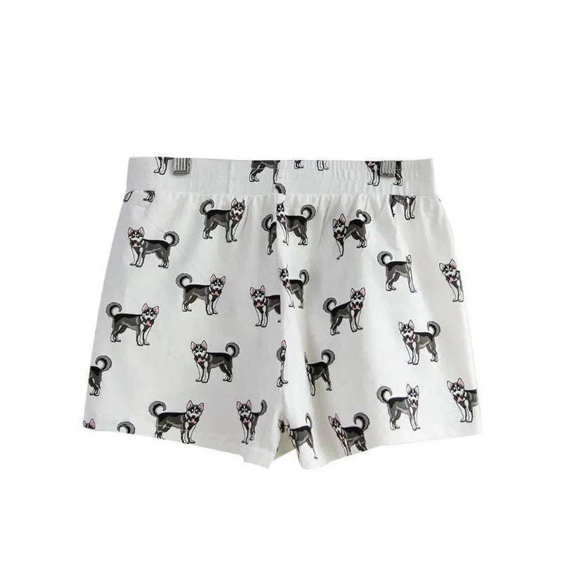 Lovemi Women's Corgi Print Shorts - Comfortable Lounge-B-30