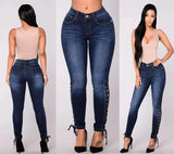 Dark jeans female European and American fashion women's-1